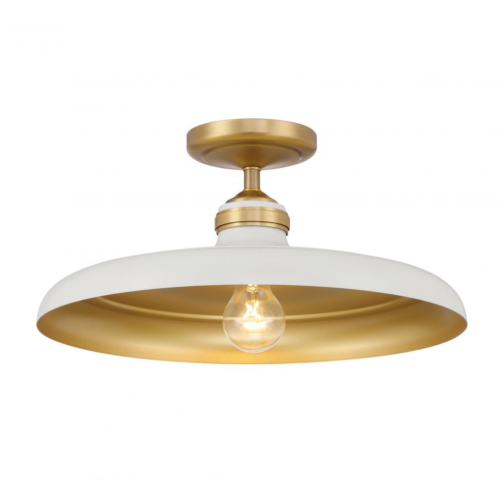 Crowne 16" 1-Light Semi Flush