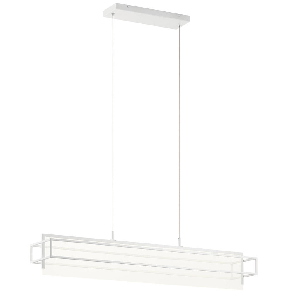 Vega LED 3000K 38" Linear Chandelier White