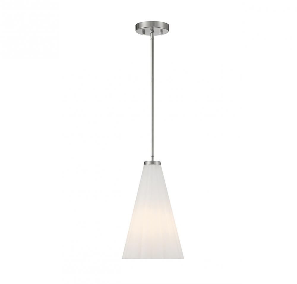 Bristol 1-Light Pendant in Satin Nickel