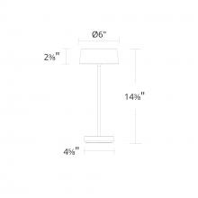 WAC US TL-W251315-27-WT - Crystal 251315 Indoor/Outdoor 2700K Table Lamp