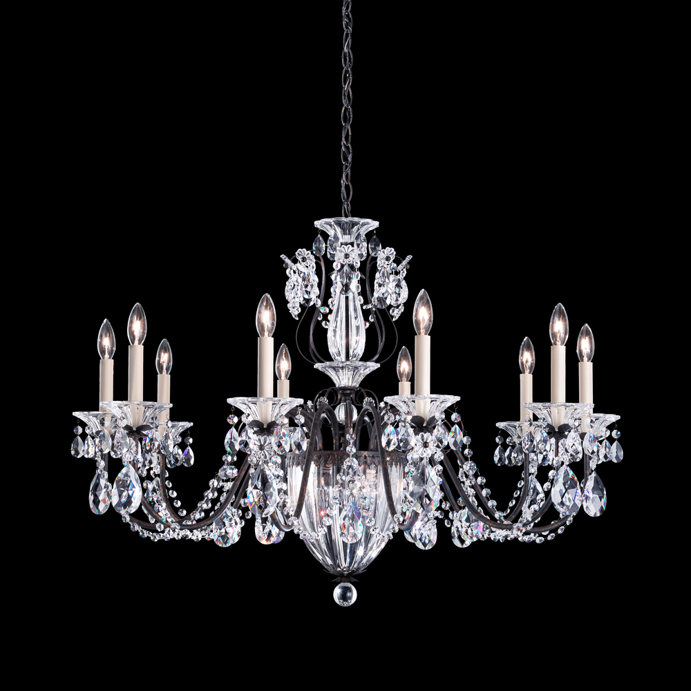 Bagatelle 13 Light 120V Chandelier in Heirloom Bronze with Clear Heritage Handcut Crystal