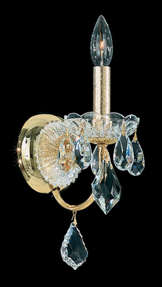 Century 1 Light 120V Wall Sconce in French Gold with Heritage Handcut Crystal