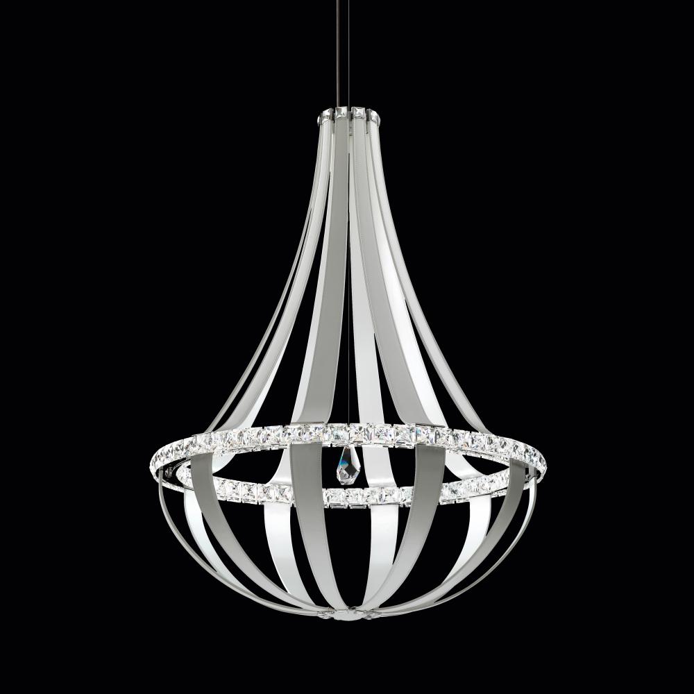 Crystal Empire LED 45IN 3000K 120V Pendant in Red Fox with Radiance Crystal