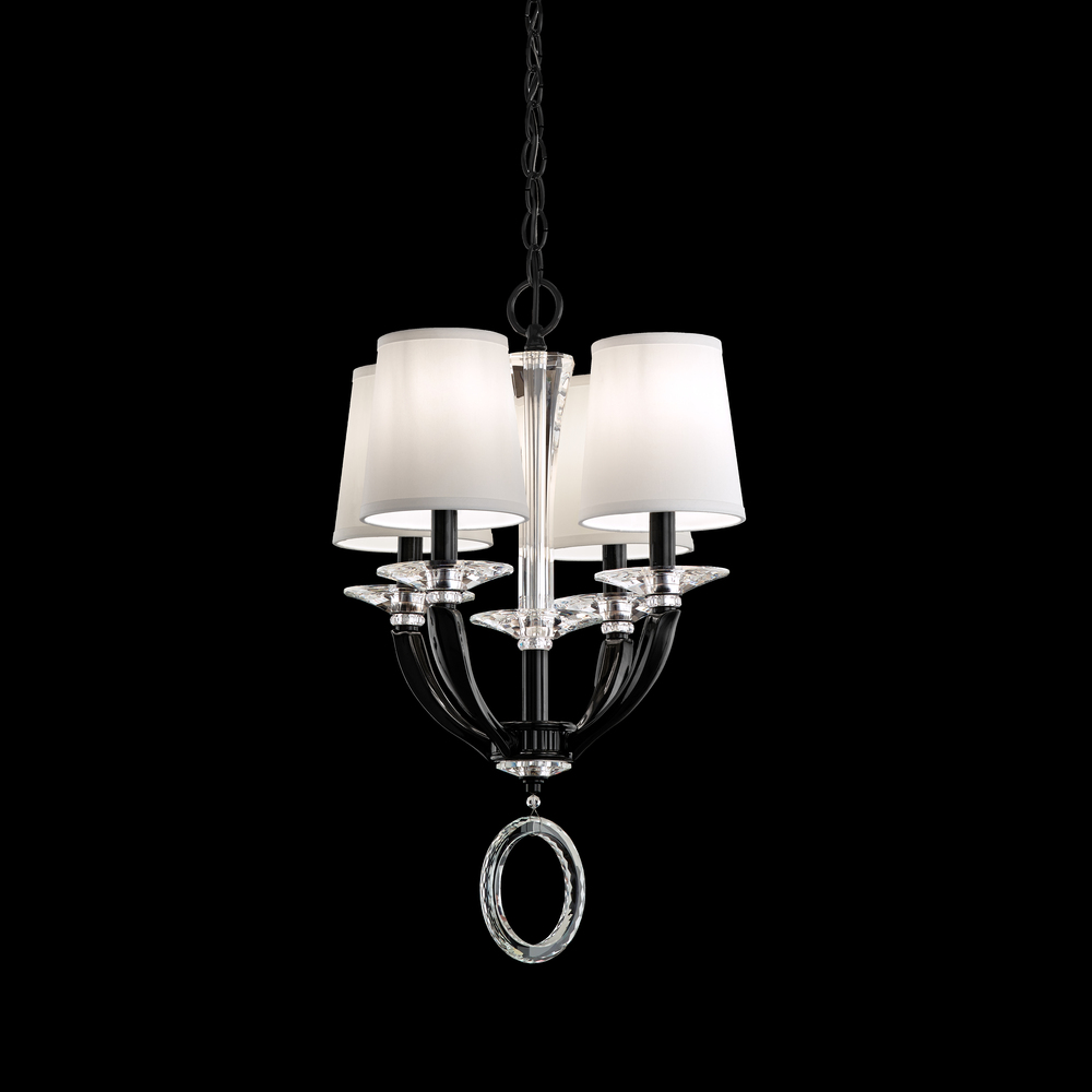 Emilea 4 Light 120V Chandelier in Heirloom Bronze with Optic Crystal