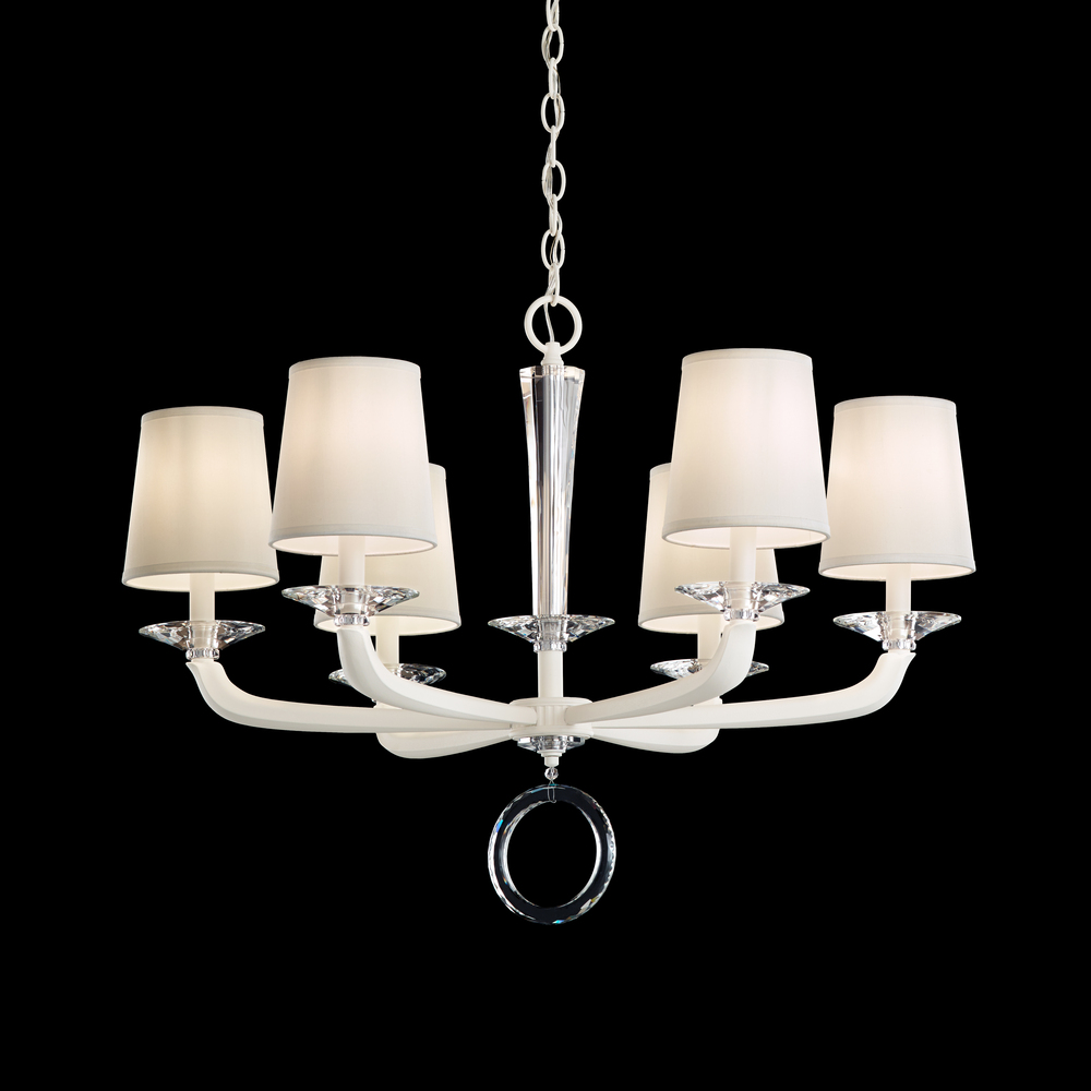 Emilea 6 Light 120V Chandelier in Heirloom Bronze with Optic Crystal