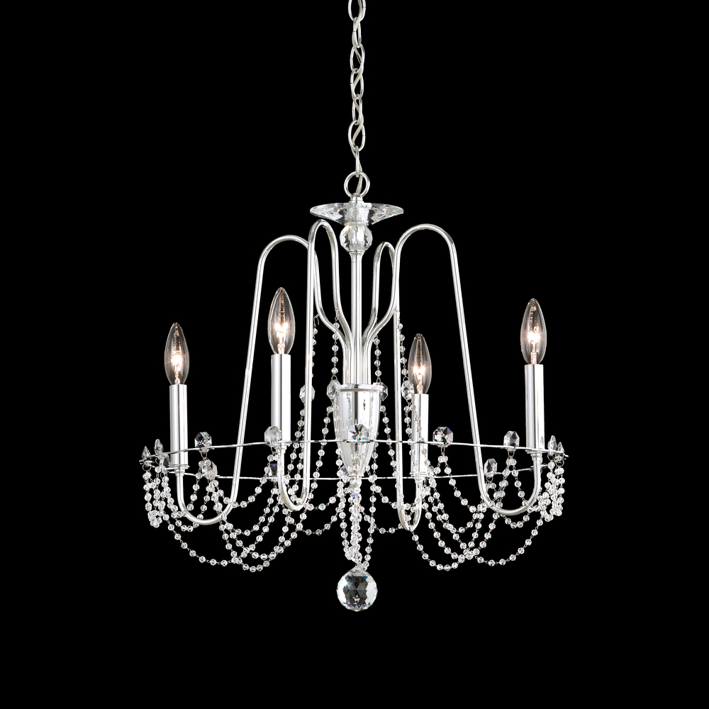 Esmery 4 Light 120V Chandelier in Ferro Black with Clear Optic Crystal