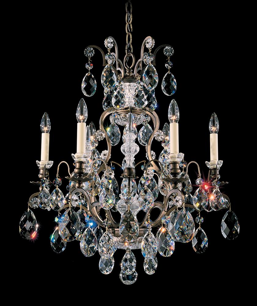 Renaissance 7 Light 120V Chandelier in Heirloom Bronze with Clear Heritage Handcut Crystal