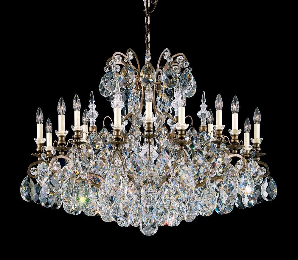 Renaissance 19 Light 120V Chandelier in Heirloom Bronze with Heritage Handcut Crystal