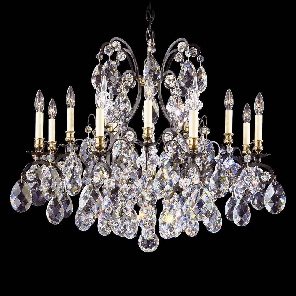 Renaissance 13 Light 120V Chandelier in Heirloom Bronze with Heritage Handcut Crystal