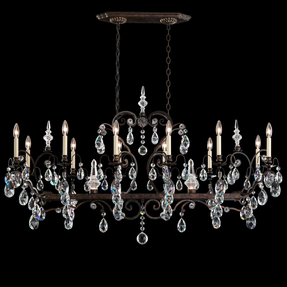 Renaissance 14 Light 120V Chandelier in Etruscan Gold with Heritage Handcut Crystal