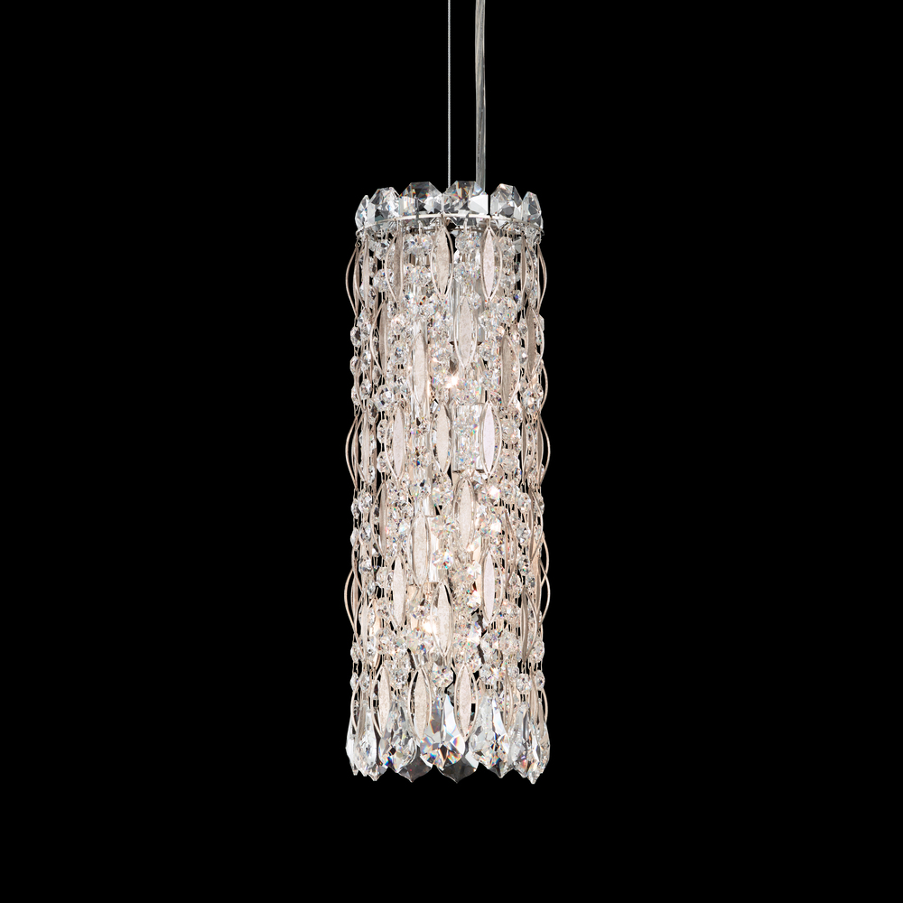 Sarella 3 Light 120V Mini Pendant in Polished Stainless Steel with Heritage Handcut Crystal