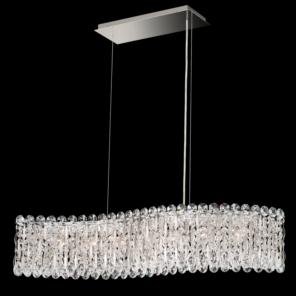 Sarella 7 Light 120V Pendant in White with Radiance Crystal