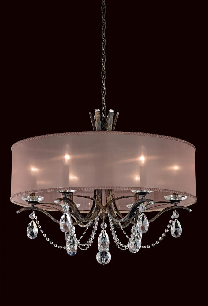 Vesca 6 Light 120V Chandelier in Etruscan Gold with Heritage Handcut Crystal