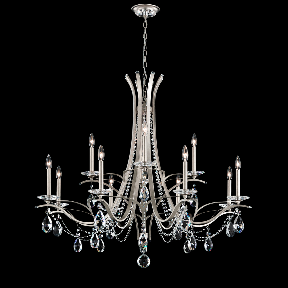 Vesca 12 Light 120V Chandelier in Etruscan Gold with Heritage Handcut Crystal