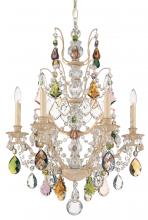 Schonbek 1870 5770-76H - Bordeaux 6 Light 120V Chandelier in Heirloom Bronze with Clear Heritage Handcut Crystal