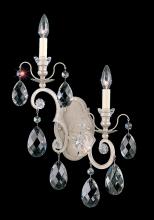 Schonbek 1870 3757-48 - Renaissance 2 Light 120V Wall Sconce in Antique Silver with Heritage Handcut Crystal