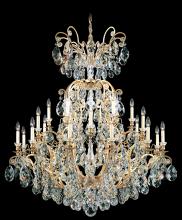 Schonbek 1870 3774-22 - Renaissance 25 Light 120V Chandelier in Heirloom Gold with Heritage Handcut Crystal