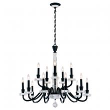 Schonbek 1870 S9338-22OH - Amadeus 15 Light 120V Chandelier in Heirloom Gold with Optic Haze Quartz