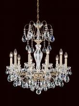 Schonbek 1870 ST1946N-26H - Sonatina 10 Light 120V Chandelier in French Gold with Clear Heritage Handcut Crystal