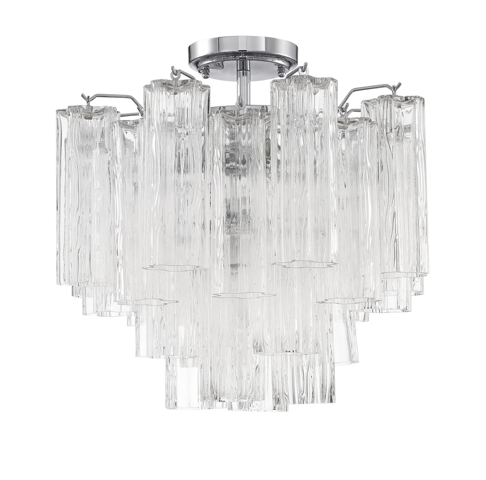 Addis 17.75'' Polished Chrome Semi Flush Mount