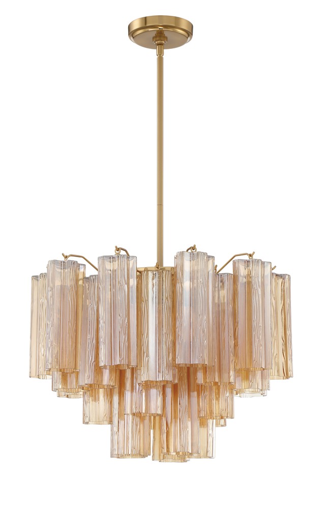 Addis 6 Light Aged Brass Chandelier