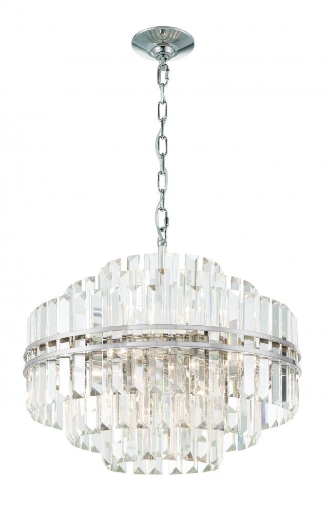 Hayes 22'' Polished Nickel Chandelier