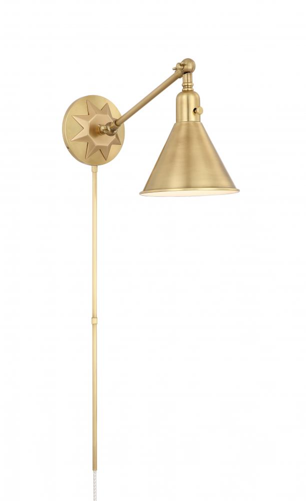 Morgan 7'' Aged Brass Task Sconce