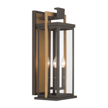 Crystorama LDL-904-TZ-TG - Lendel 9.75'' Twilight Bronze + Textured Gold Outdoor Sconce