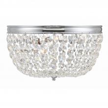 Crystorama NOL-314-CH-CL-MWP - Nola 14.25'' Polished Chrome Flush Mount