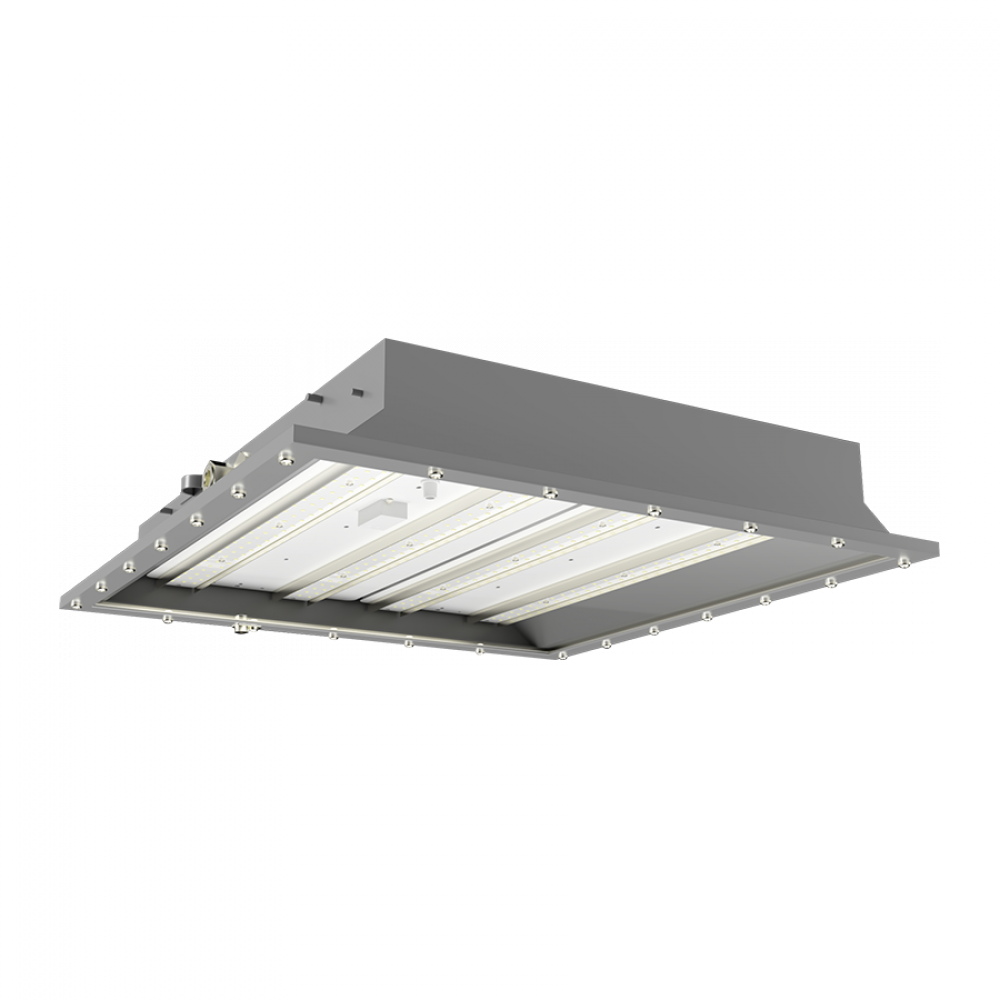 HAZARDOUS LOCATION 2X2 60W 5000K PENDANT CEILING MOUNT WITH BATTERY BACKUP GRAY