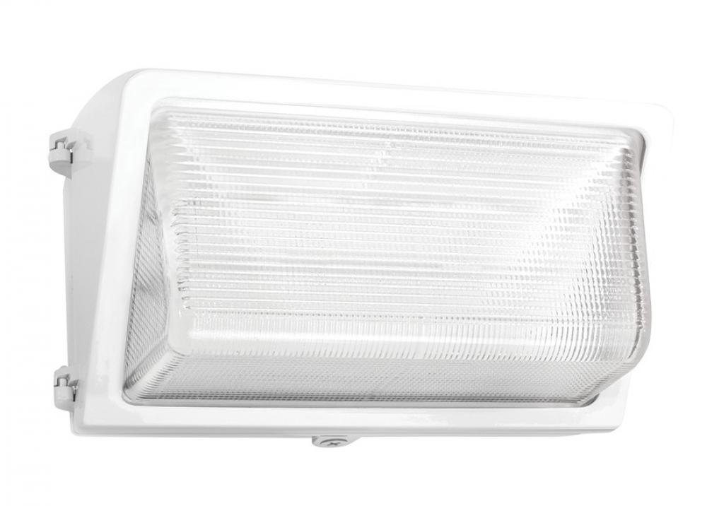 WALLPACK 55W NEUTRAL DIM 120-277V LED W/ GLASS LENS WH