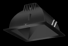 RAB Lighting NDLED4SD-80Y-B-B - RECESSED DOWNLIGHTS 12 LUMENS NDLED4SD 4 INCH SQUARE UNIVERSAL DIMMING 80 DEGREE BEAM SPREAD 3000K