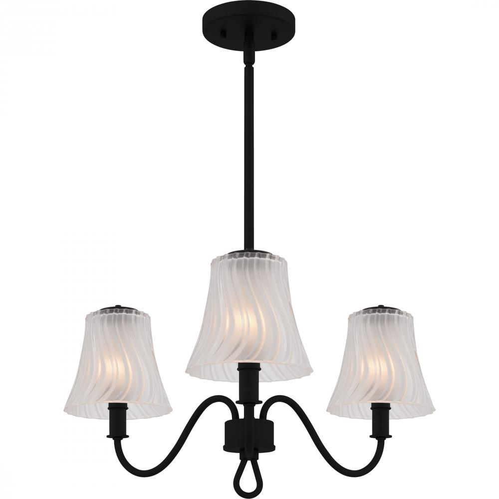 McKinney 3-Light Matte Black Chandelier