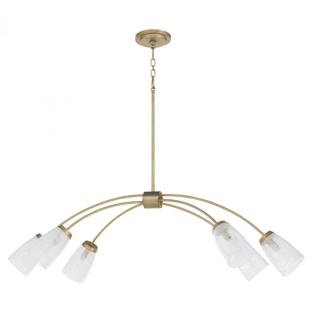 Arpeggio 6 Light Linear, Aged Brass