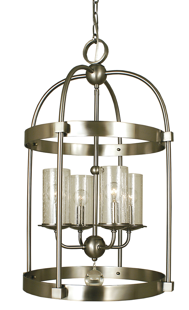 4-Light Brushed Bronze Compass Dining Chandelier