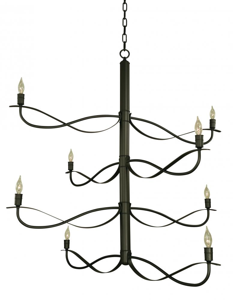 8-Light Iron Telluride Foyer Chandelier