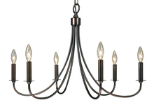 Framburg 1006 SP - 6-Light Satin Pewter Maisonette Dining Chandelier