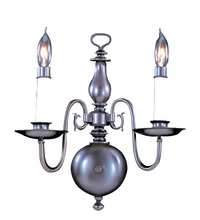 Framburg 9122 SP - 2-Light Satin Pewter Jamestown Sconce