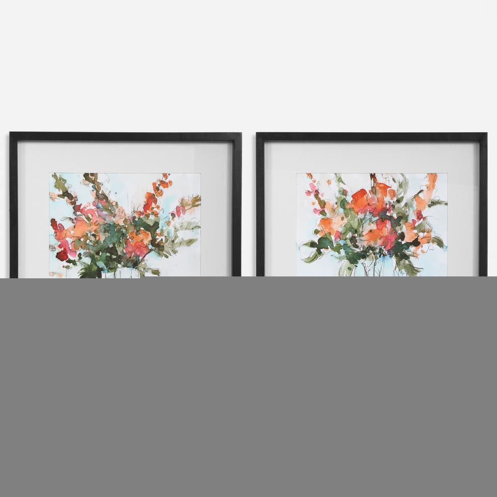 Uttermost Fresh Flowers Watercolor Prints, S/2