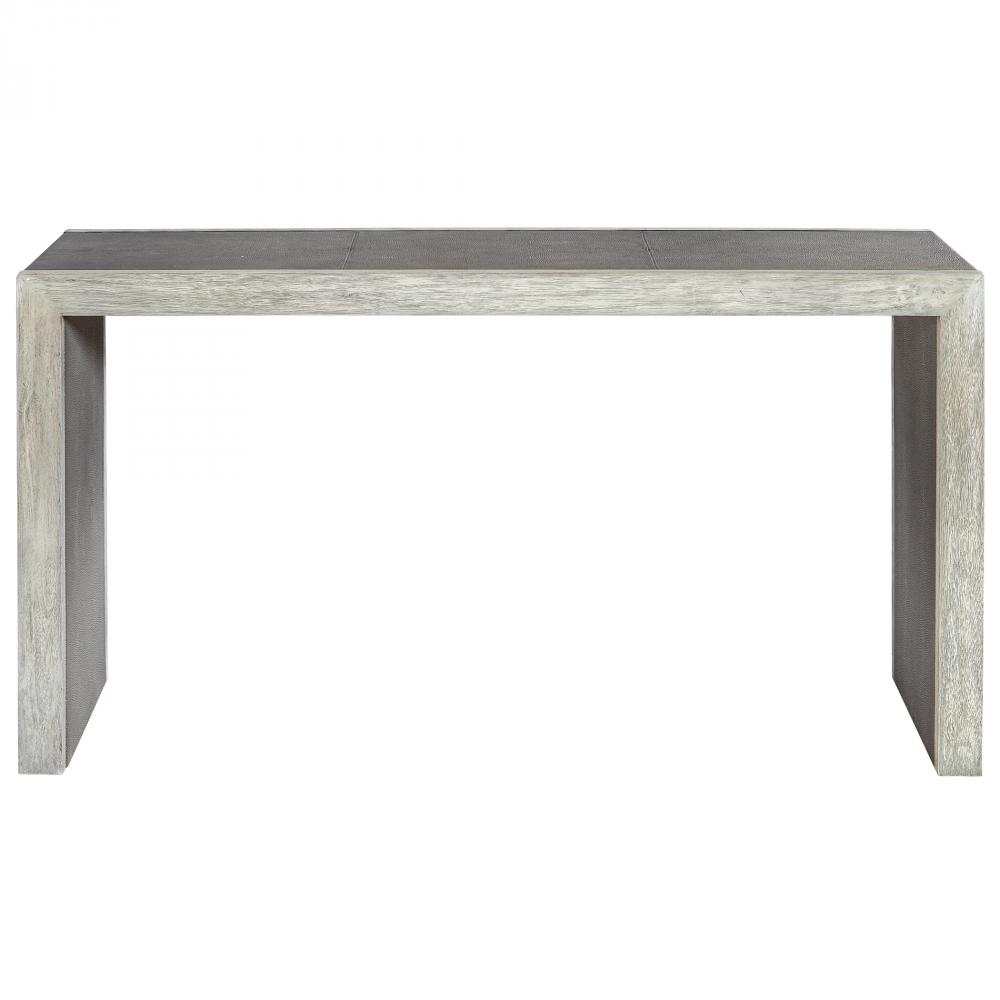 Aerina Aged Gray Console Table