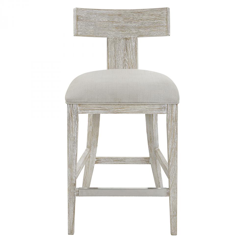 Uttermost Idris White Counter Stool