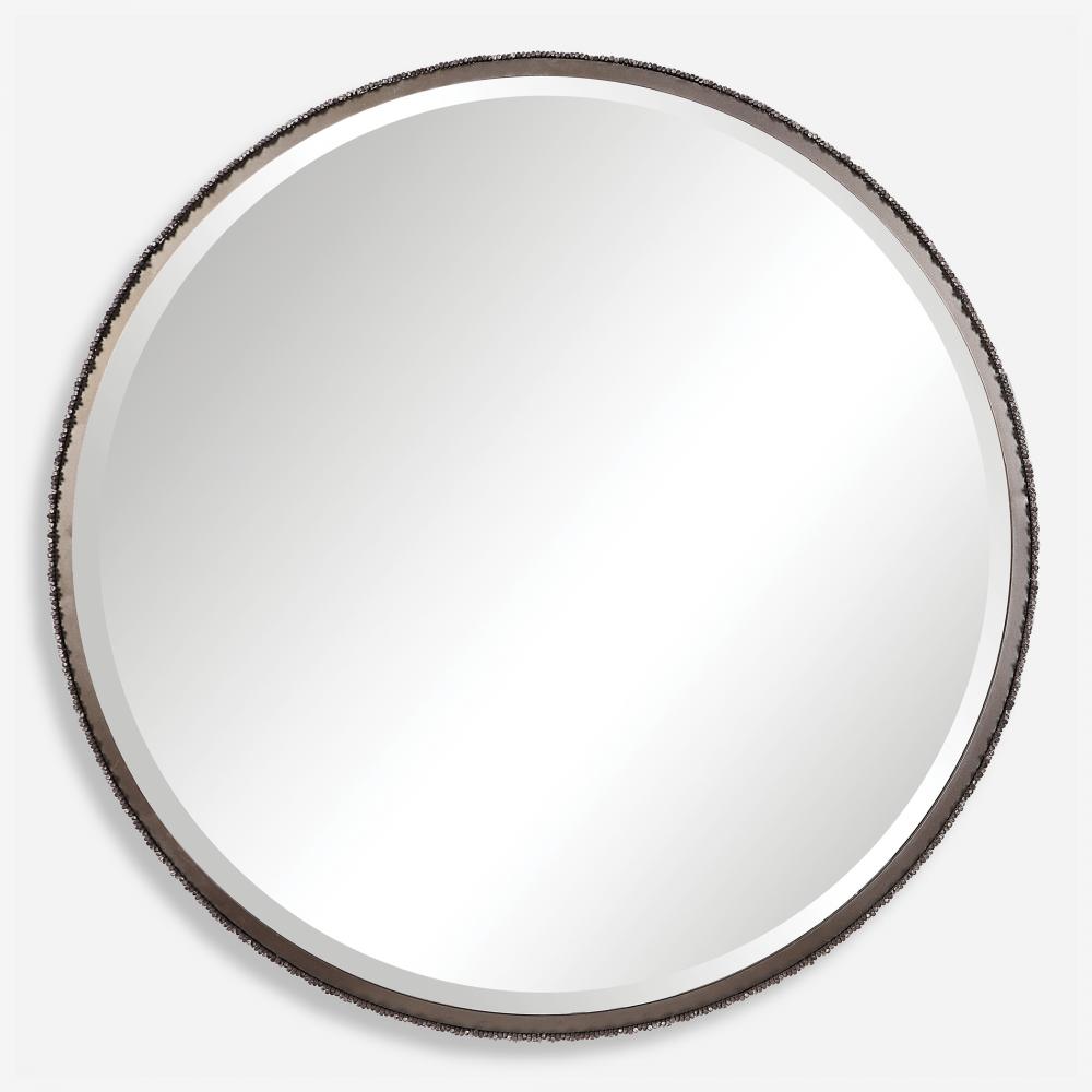 Uttermost Ada Round Steel Mirror