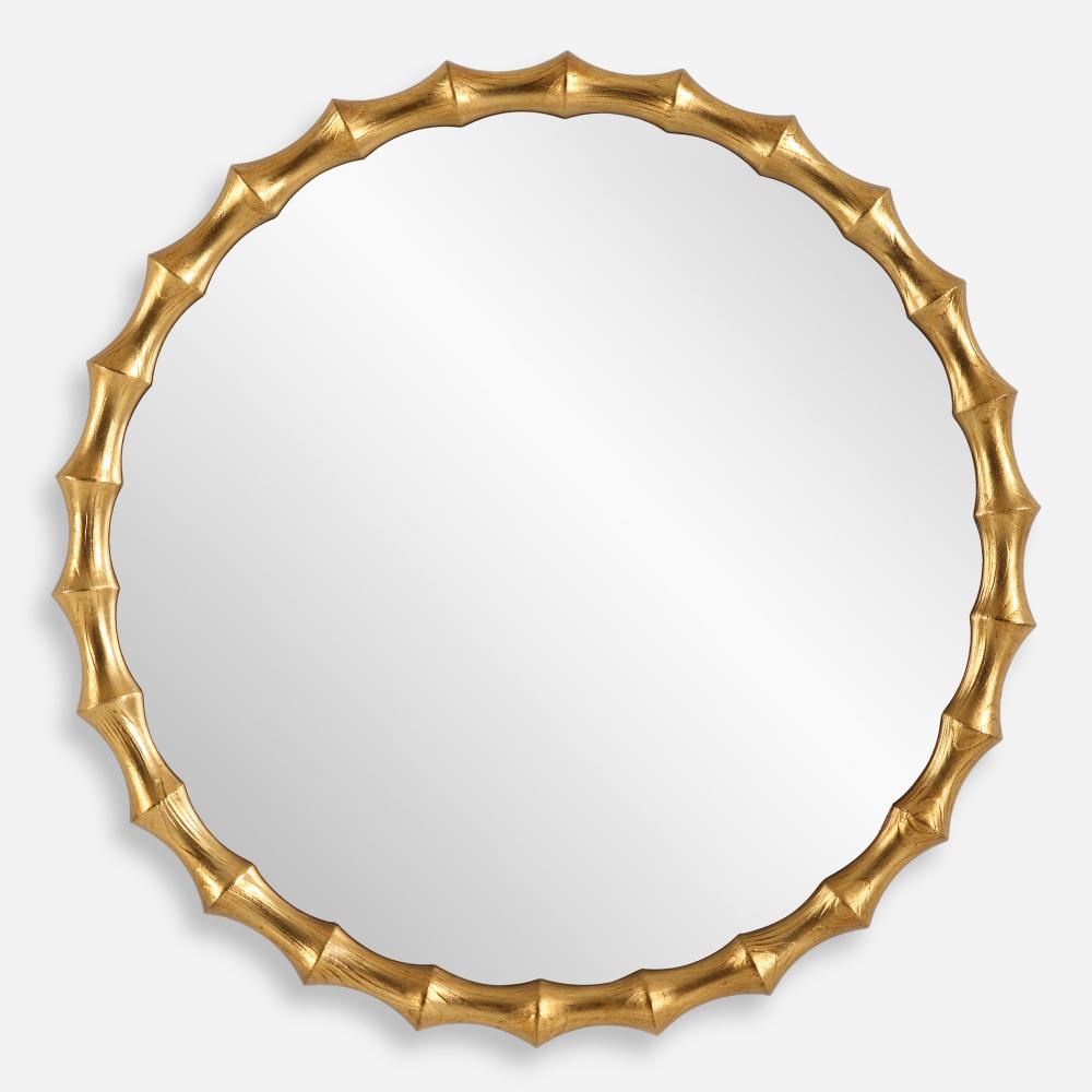 Nacala Round Gold Mirror