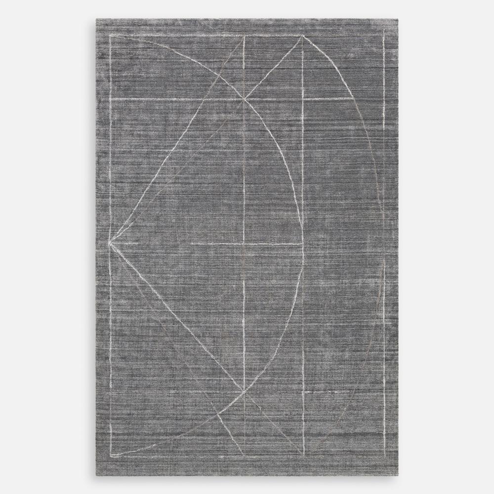 Uttermost Costilla Modern Gray 6x9 Rug